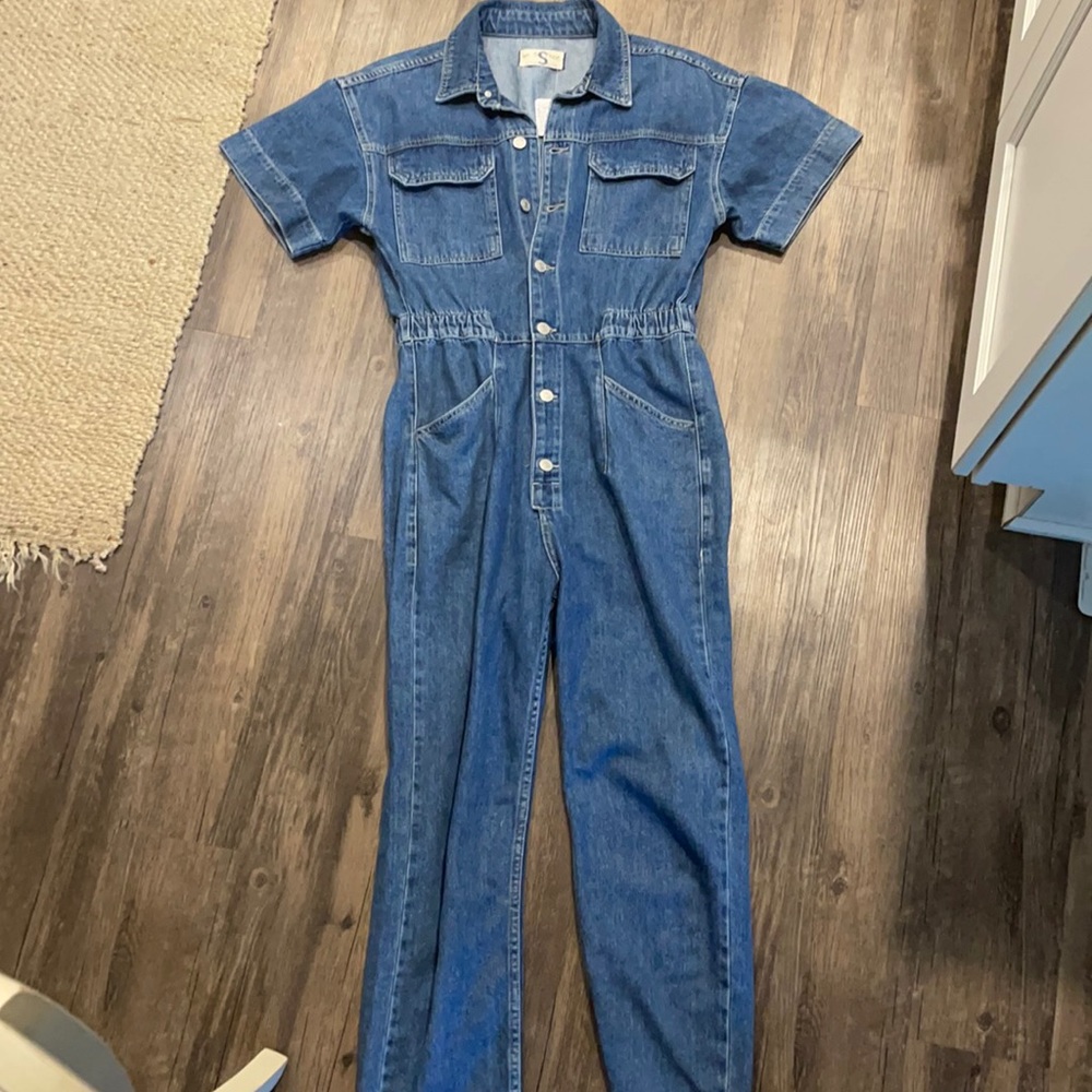 NWT Free People denim jumpsuit